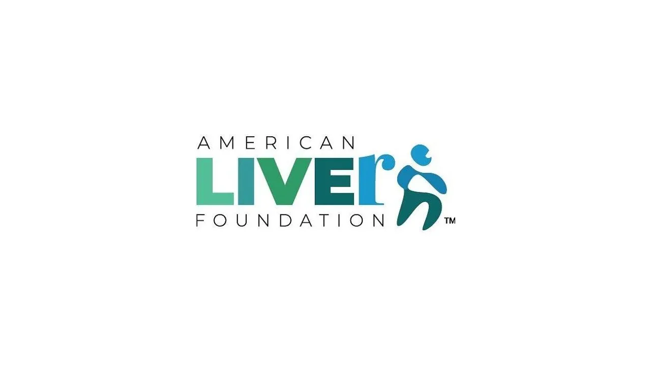 American Liver Foundation logo in teal and blue with a stylized running figure